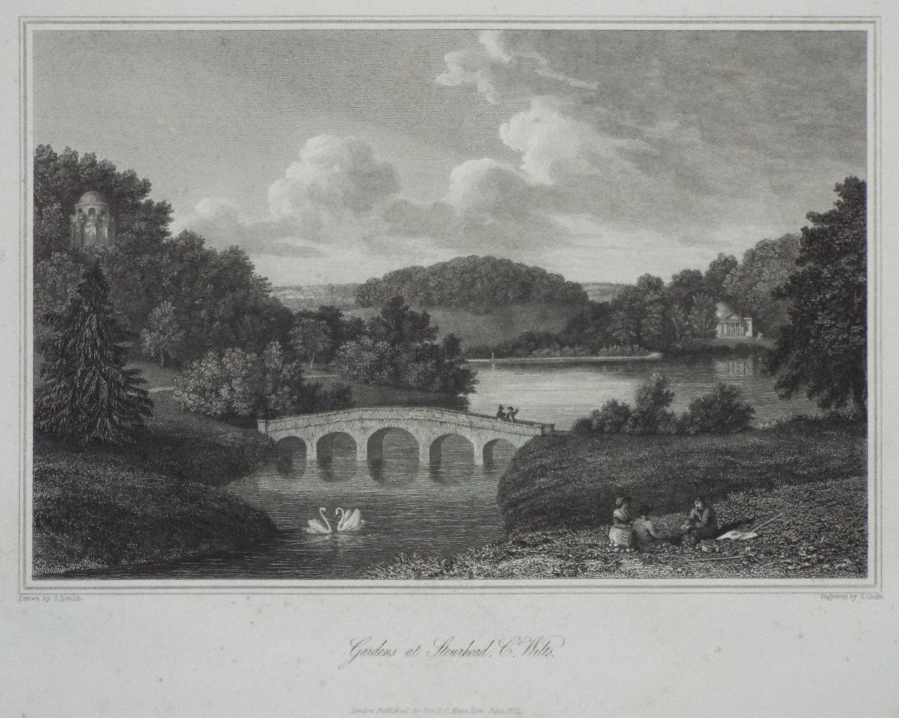 Print - Gardens at Stourhead Co.Wilts - Cooke